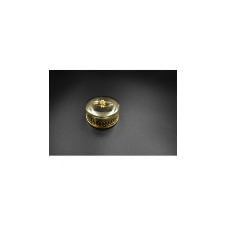 Alhajero pewter dorado redondo