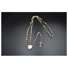 Rosario oro laminado con...