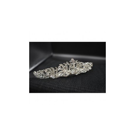 tiara plateada con cristal...