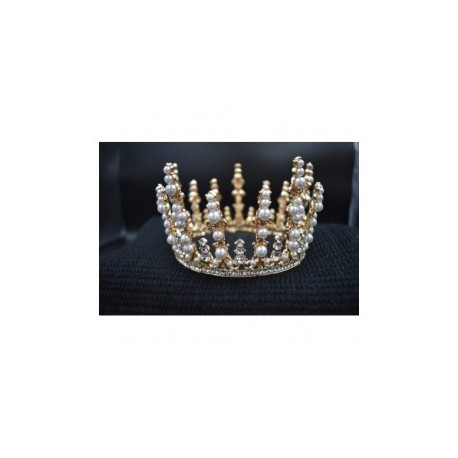 TIA Tiara-corona dorada...