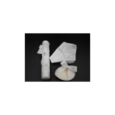 Set de bautizo blanco vela,...